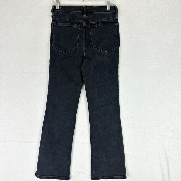 Madewell Cali Demi Boot Jeans Size 27 Black Non Distressed Stretch Cropped - Picture 2 of 6